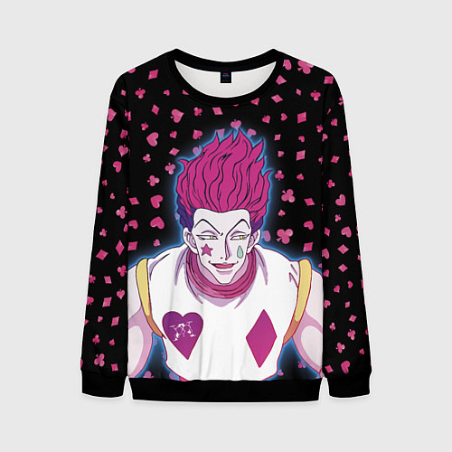 Мужской свитшот Hisoka Hunter x Hunter / 3D-Черный – фото 1