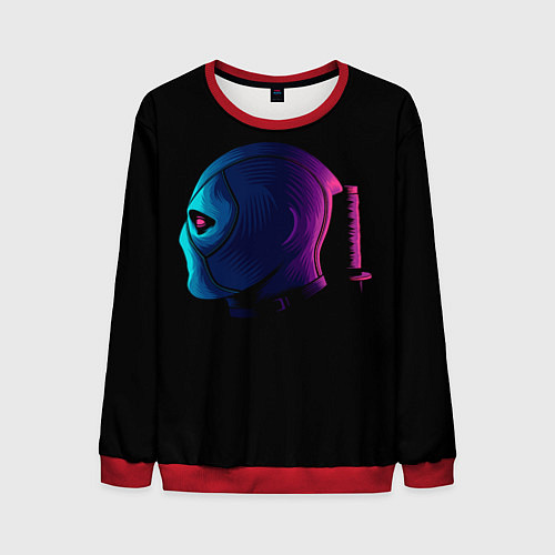 Мужской свитшот Neon Deadpool / 3D-Красный – фото 1