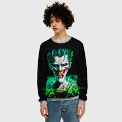 Свитшот мужской Безумный клоун Джокер, цвет: 3D-меланж — фото 2