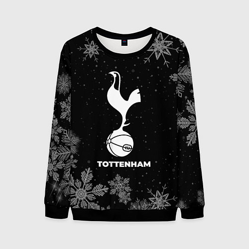 Мужской свитшот Снежный Tottenham / 3D-Черный – фото 1