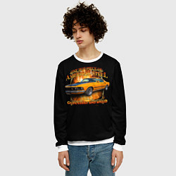 Свитшот мужской Форд Мустанг, цвет: 3D-белый — фото 2