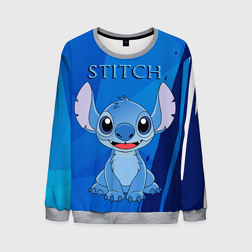 Мужской свитшот Стич / 3D-Меланж – фото 1