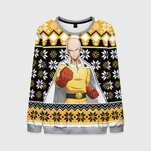 Мужской свитшот One-Punch Man sweater / 3D-Меланж – фото 1