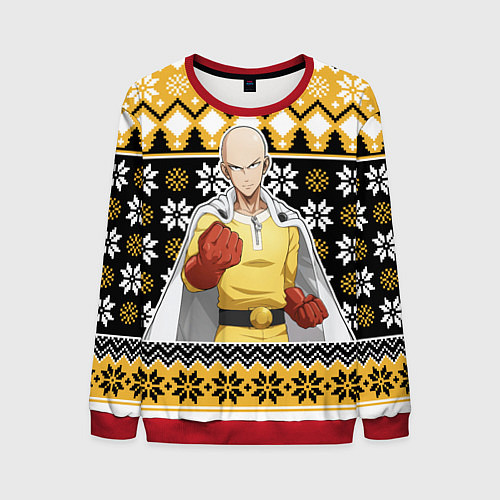 Мужской свитшот One-Punch Man sweater / 3D-Красный – фото 1