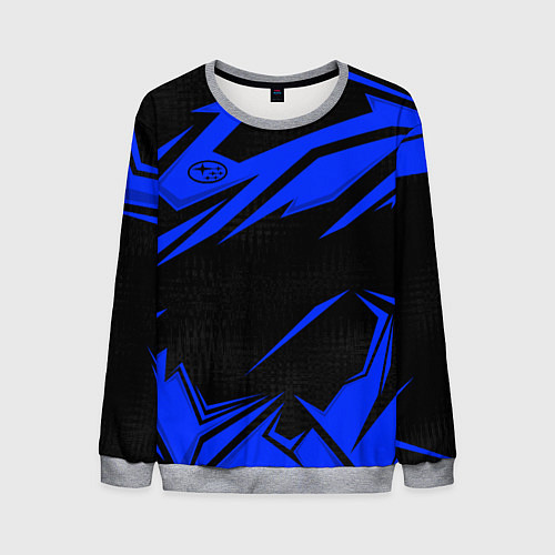 Мужской свитшот Субару - синий / 3D-Меланж – фото 1