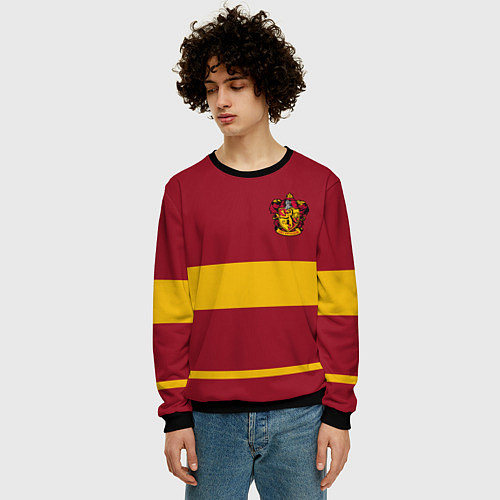 Мужской свитшот Гарри Поттер Гриффиндор / 3D-Черный – фото 3