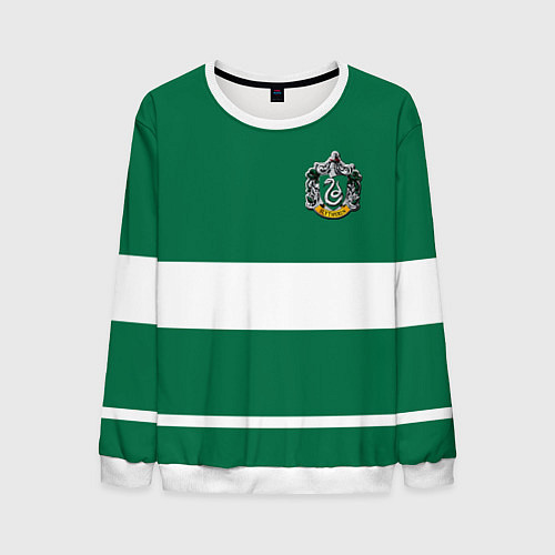 Мужской свитшот Гарри Поттер Слизерин / 3D-Белый – фото 1