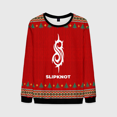 Мужской свитшот Slipknot new year / 3D-Черный – фото 1