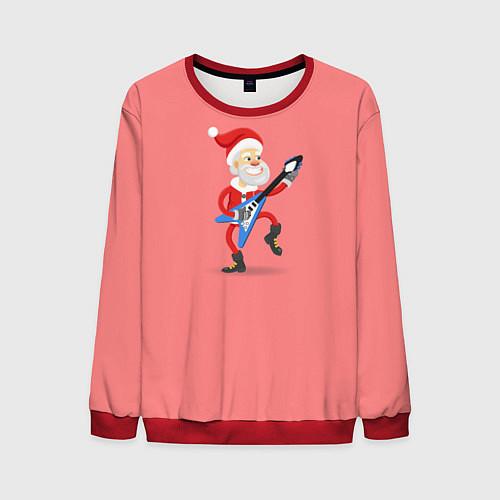 Мужской свитшот Санта отжигает / 3D-Красный – фото 1