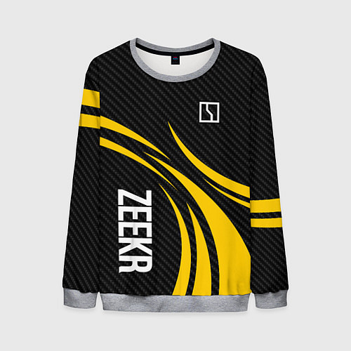Мужской свитшот Zeekr - yellow color / 3D-Меланж – фото 1