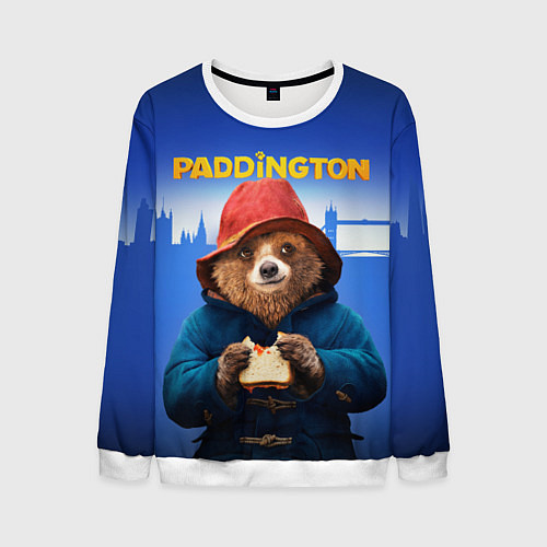 Мужской свитшот Приключения Паддингтона / 3D-Белый – фото 1