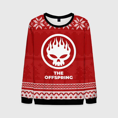 Мужской свитшот Новогодний The Offspring / 3D-Черный – фото 1