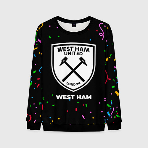 Мужской свитшот West Ham конфети / 3D-Черный – фото 1