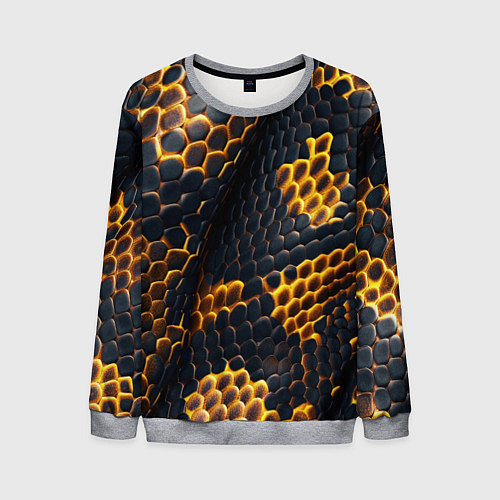 Мужской свитшот Текстура змеи / 3D-Меланж – фото 1