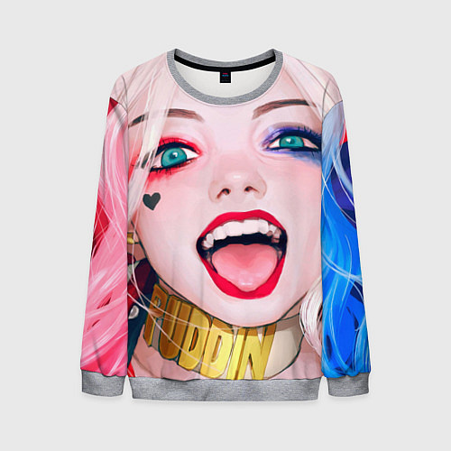 Мужской свитшот Харли квин / 3D-Меланж – фото 1