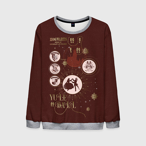 Мужской свитшот Гарри Поттер - Святочный Бал / 3D-Меланж – фото 1