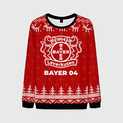 Свитшот мужской Новогодний Bayer 04 с оленями, цвет: 3D-черный