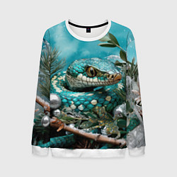 Мужской свитшот Зеленая змея новый год