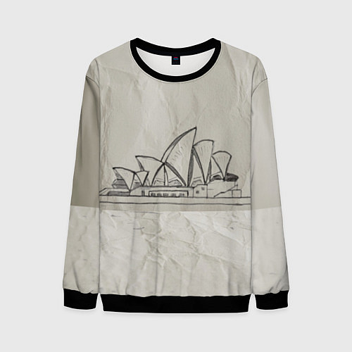 Мужской свитшот Сидней / 3D-Черный – фото 1