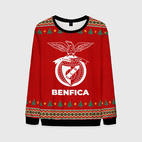 Мужской свитшот Benfica new year / 3D-Черный – фото 1