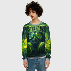 Свитшот мужской Сталкерский противогаз, цвет: 3D-меланж — фото 2