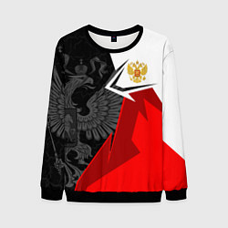 Мужской свитшот Герб России - красно-белый