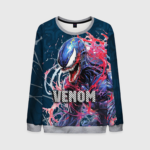 Мужской свитшот Venom Marvel / 3D-Меланж – фото 1