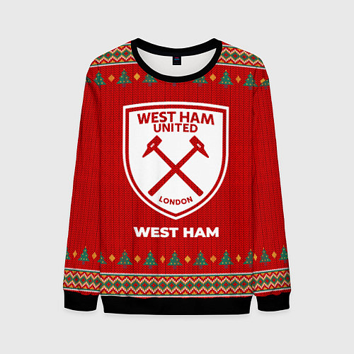 Мужской свитшот West Ham new year / 3D-Черный – фото 1