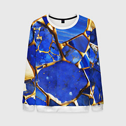 Свитшот мужской A gold mineral in a blue stone, цвет: 3D-белый