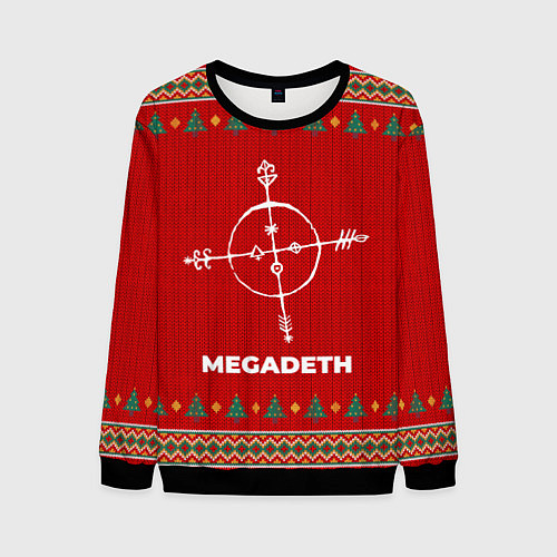 Мужской свитшот Megadeth new year / 3D-Черный – фото 1