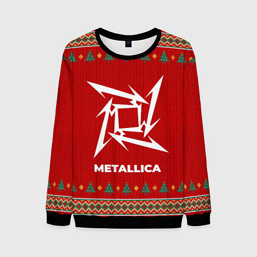 Мужской свитшот Metallica new year / 3D-Черный – фото 1