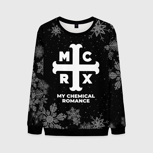 Мужской свитшот Снежный My Chemical Romance / 3D-Черный – фото 1