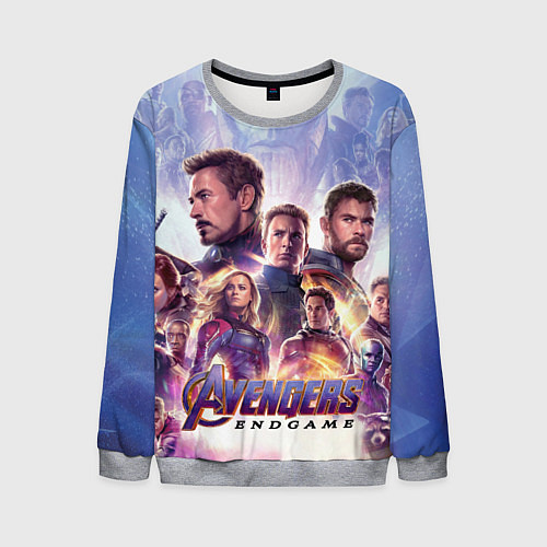 Мужской свитшот Мстители пережившие щелчок Таноса / 3D-Меланж – фото 1