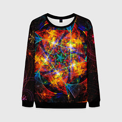 Свитшот мужской Оптический дым текстура, цвет: 3D-черный