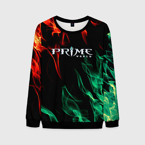 Мужской свитшот Prima world flame / 3D-Черный – фото 1