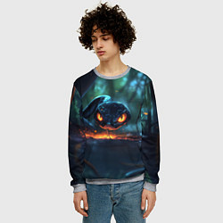 Свитшот мужской Неоновая ночная змея, цвет: 3D-меланж — фото 2
