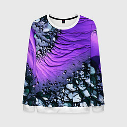 Свитшот мужской Камни и фиолетовая земля, цвет: 3D-белый