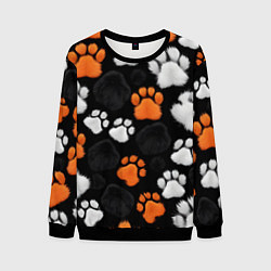Свитшот мужской Мохнатые лапки, цвет: 3D-черный