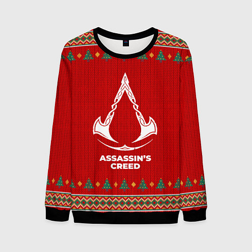 Мужской свитшот Assassins Creed new year / 3D-Черный – фото 1