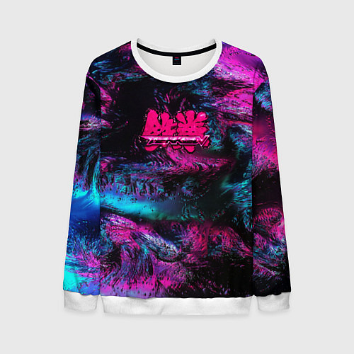Мужской свитшот Tekken neon colors / 3D-Белый – фото 1
