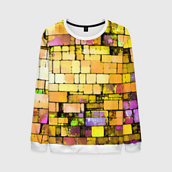Свитшот мужской Жёлтые кирпичики, цвет: 3D-белый