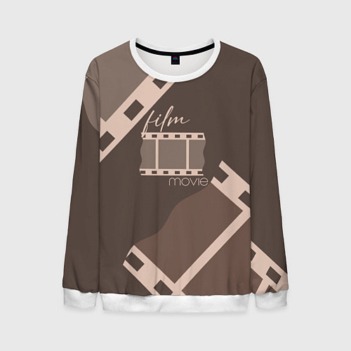 Мужской свитшот Фильм - кинопленка / 3D-Белый – фото 1