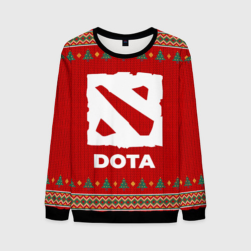 Мужской свитшот Dota new year / 3D-Черный – фото 1