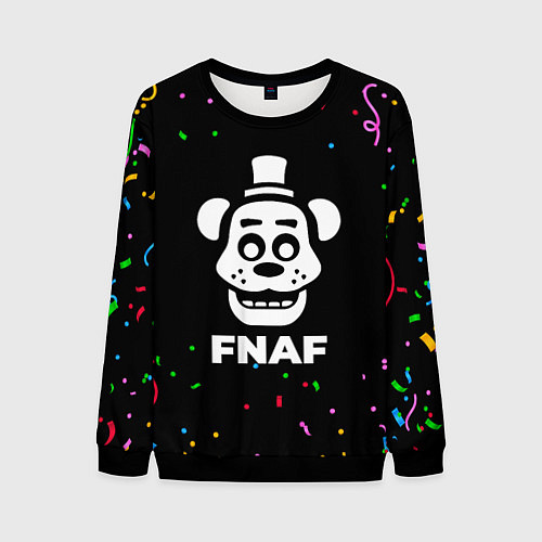 Мужской свитшот FNAF конфети / 3D-Черный – фото 1