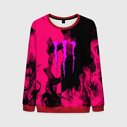 Мужской свитшот Monster energy fire pink