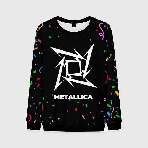 Мужской свитшот Metallica конфети / 3D-Черный – фото 1