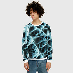 Свитшот мужской Белая пористая структура, цвет: 3D-белый — фото 2