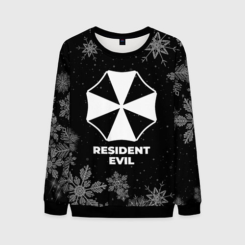 Мужской свитшот Снежный Resident Evil / 3D-Черный – фото 1
