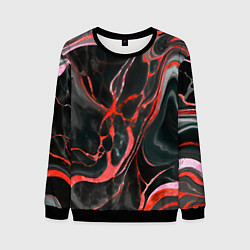 Мужской свитшот Красно-чёрный мрамор