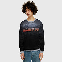Свитшот мужской Батя - тёмная сталь, цвет: 3D-меланж — фото 2